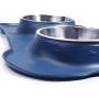 Vivaglory Dog Bowls Stainless Steel Water and Food Feeder with Non Spill Skid Resistant Silicone Mat for Pets Puppy Small Medium Dogs