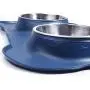 Vivaglory Dog Bowls Stainless Steel Water and Food Feeder with Non Spill Skid Resistant Silicone Mat for Pets Puppy Small Medium Dogs