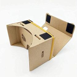 Google Cardboard,Virtual Real Store 3D VR Headsets DIY Virtual Reality Box Glasses with Clear Optical Lens and Comfortable Head Strap for All 4-6 Inch Smartphones(Starter DIY, 1 Pack)