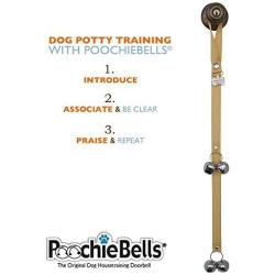 PoochieBells The Original& Trusted Dog Housetraining Doorbell.Potty DogBells to Housetrain & Communicate WithYourDog :Handcrafted in USA Since 2005 : Endorsed by Pet Industry Professionals : Easy 95% Success Rate: Potty Training Instructions Inclu