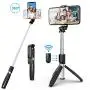 SYOSIN Selfie Stick Tripod, All in One 40 Inch Extendable Phone Tripod with Detachable Wireless Bluetooth Remote Adjustable Gopro DSLR Camera Tripod Compatible with iPhone 11/XS Max/XS/X Android Phone SYOSIN Selfie Stick Tripod, All in One 40 Inch Extendable Phone Tripod with Detachable Wireless Bluetooth Remote Adjustable Gopro DSLR Camera Tripod Compatible with iPhone 11/XS Max/XS/X Android Phone