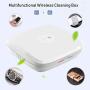 Wireless Charger Phone Cleaner, 4 in 1 QI Wireless Phone Charging Station, Smartphone Cleaning Multi-Function Box Compatible with iPhone 11 Pro Max X XS XR 8 Apple Watch 5 4 3 Airpods Pro 1 2