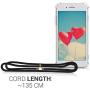 kwmobile Crossbody Case Compatible with Apple iPhone 7 Plus / 8 Plus - Clear Transparent TPU Cell Phone Cover with Neck Cord Lanyard Strap - Transparent/Black