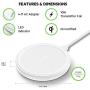 Belkin Boost Up Wireless Charging Pad 10W – Wireless Charger for iPhone Xs, XS Max, XR, X, 8, 8+ / Samsung Galaxy S10, S10+, S10e, S9, Note9 and More (White) (Renewed)
