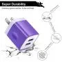Charging Block Brick, USB Plug, NonoUV 4Pack Dual Port USB Wall Charger Travel Adapter Box Compatible with iPhone 11 Pro Max XR XS X 8 7 6 6S Plus, iPad, Samsung Galaxy S20 S10 S9 S8 Note 10 9 8 A50