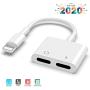 Headphones Adapte for iPhone 11 Headphone Jack Adapter Splitter Aux Cord Dongle Audio Cable Car Charger for iPhone 7/7 Plus/X/XR/XS Max/SE/11/11 Pro Support iOS 13 System