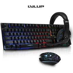 LVL Up Pro Gaming Mouse, Keyboard, and Headset Bundle LU745 | Gaming Headset with Microphone, Gaming Mouse, and Gaming Keyboard Bundle, Adjustable Settings, PC Gaming Accessories