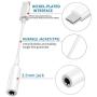 Google Pixel 2 Dongle Headphone Jack Adapter Type C to 3.5mm, [2-Pack] Aux Converter w/Realtek DAC Hi-res Chipset for Google Pixel Pixel 4 3 2 XL/ S10 S9 Plus/Pad Pro/Mate 30 20 Pro and More (White)