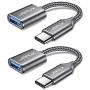 USB C to USB Adapter [2 Pack], JSAUX USB Type C Male to USB 3.0 Female OTG Cable Thunderbolt3 to USB Adapter Compatible with MacBook Pro/Air 2019 2018 2017, Samsung Galaxy S20 S20+ Ultra Note 10 S9 S8