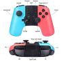 Wireless Pro Game Controller for Nintendo Switch, Pekyok SW07 Bluetooth Gamepad Joypad Remote for Nintendo Switch Console Supports Gyro Axis and Dual Vibration - Blue & Red(Third-Party Product)