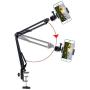 Phone Ring Light, 6 Ring Light with 2 Suspension Arm Stand for Cell Phone, iPhone,Baking,Craft,Calligraphy,Drawing,Online Lesson,Video Recording - Acetaken