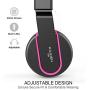 AILIHEN I35 Kid Headphones with Microphone Volume Limited Childrens Girls Boys Teens Lightweight Foldable Portable Wired Headsets for School Travel Chromebook Cellphones Tablets (Black Purple)