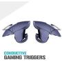 BOKA Slope Shape Pubg Metal Triggers Cum Gamepad Joystick Compatible with All Smartphones - (Silver)
