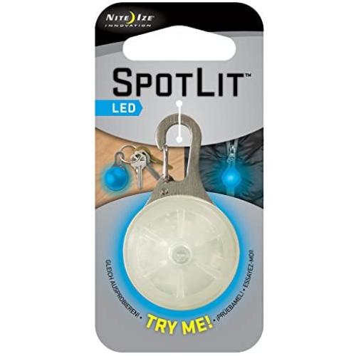 Nite IZE SpotLit Clip-On LED Light with Carabiner, Weather Resistant