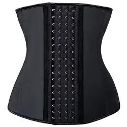 SHAPERX Womens Waist Trainer Corsets Latex Waist Cincher Body Shaper Sports Girdle Weight Loss