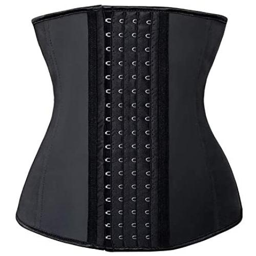 SHAPERX Womens Waist Trainer Corsets Latex Waist Cincher Body Shaper Sports Girdle Weight Loss