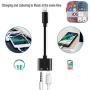 [Apple MFi Certified] Lightning to 3.5 mm Headphone Adapter Dual Ports Dongle Charger Jack&AUX Audio 3.5 mm Earphone Accessory,for iPhone 11/11 Pro/X/8,7 Plus/8 Plug and Play Support All iOS System