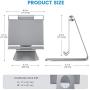 OMOTON Adjustable Tablet Stand iPad Stand Compatible with iPad 10.2 2019, New iPad Pro 11/12.9 inch 2020, iPad 9.7 2018, iPad Mini, iPad Air, Nintendo Switch, and All Cellphones Smart Phones, Grey