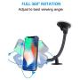 EXSHOW Magnetic Windshield Car Cell Phone Holder, 8.5 inch Aluminum Long Arm Strong Magnets Window Suction Cup Mount for iPhone, Samsung, LG and Other All Cell Phone