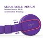 Elecder i36 Kids Headphones Children Girls Boys Teens Foldable Adjustable On Ear Headphones 3.5mm Jack Compatible iPad Cellphones Computer Kindle MP3/4 Airplane School Tablet Purple/Red