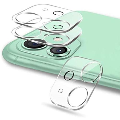 [3 Pack] PECHE Camera Lens Protector for iPhone 11 Clear [Add Cameras Flash Circle] Ultra-thin 9H Tempered Glass HD Anti-Scratch for Apple iPhone 11 Camera Len Screen Protector Easy Install [6.1]
