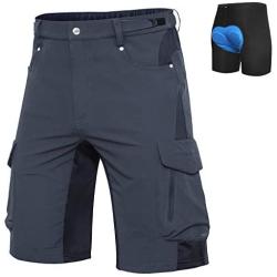 Ally Mens Mountain Bike Shorts Padded MTB Shorts Baggy Cycling Bicycle Bike Shorts with Padding Wear Relaxed Loose-fit