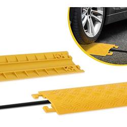 Durable Cable Ramp Protective Cover - 2,000 lbs Max Heavy Duty Drop Over Hose & Cable Track Protector, Safe in High Walking Traffic Areas - Cable Concealer for Outdoor & Indoor Use - Pyle PCBLCO19