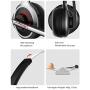 Mpow Truck Driver Bluetooth Headset, Hands Free Phone Headset with Noise Cancelling Microphone, Comfort-fit for Long Haul, On-the-Ear Skype Office Headsets for Clear Calls (Support Media Playing)