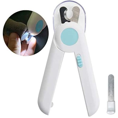 Patas Lague Dog Nail Clippers Cat Clippers and Trimmer Nail Clipper for Small Dog with LED Light, Safety Nail Clipper Razor Sharp Blade Hidden Nail File, Professional Grooming Tools
