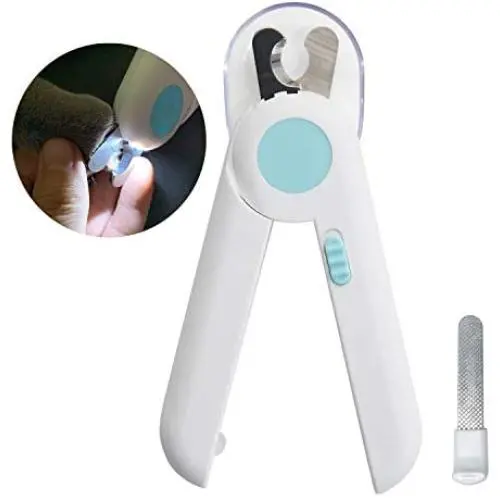Patas Lague Dog Nail Clippers Cat Clippers and Trimmer Nail Clipper for Small Dog with LED Light, Safety Nail Clipper Razor Sharp Blade Hidden Nail File, Professional Grooming Tools Patas Lague Dog Nail Clippers Cat Clippers and Trimmer Nail Clipper for Small Dog with LED Light, Safety Nail Clipper Razor Sharp Blade Hidden Nail File, Professional Grooming Tools