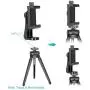 Neewer Smartphone Holder Vertical Bracket with 1/4-inch Tripod Mount - Phone Clip Tripod Adapter for iPhone X 8 7 Plus 7 6 Plus, Samsung S8 S7 S6 and Other Phones Within 1.9-3.9 inches Width (Black)