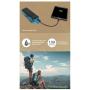 myCharge Adventure Camping Portable Charger Power Bank 3350 mAh Rugged Outdoor External Battery Pack with Carabiner Clip - USB Accessories, Bluetooth Speaker, Cell Phone (iPhone, Android for Samsung)