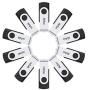 Netac USB Flash Drive 16GB 10Packs - USB 2.0 Thumb Drive Bulk, USB Memory Stick for Computer/Laptop/External Data Storage, USB Stick, Pen Drive, Jump Drive for Photo/Video, Metal Swivel Design - U505