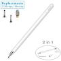 Mixoo Stylus Pen for iPad Pencil - High Sensitivity Disc & Fiber Tip 2 in 1 Universal Stylus with Magnetic Cap for iPad, iPhone, Android, Microsoft Tablets and Other Capacitive Touch Screens