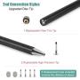 Universal Disc Stylus Pens, 2 in 1 Capacitive Stylist Pens for All Capacitive Touch Screens Cell Phones, iPad, Tablet, Laptops with 6 Replacement Tips by Molichang (2 Pcs) (Black/Black)