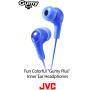 JVC Gumy in Ear Earbud Headphones, Powerful Sound, Comfortable and Secure Fit, Silicone Ear Pieces S/M/L - HAFX7V (Violet)
