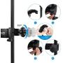 Moukey Mmsph-1 Mic Stand Tablet Holder, iPad Mount, Phone Holder for Microphone Music Stand, Car Headrest iPad Mount suitable for Smartphones Apple Samsung Galaxy Surface Pro/Book iPhone XR/XS/MAX/X/8
