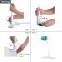 Cell Phone Clip on Stand Holder - with Grip Flexible Long Arm Gooseneck Bracket Mount Clamp for iPhone X/8/7/6/6s Plus Samsung S8/S7, Used for Bed, Desktop (White)