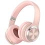 Picun B21 Wireless Headphones Over Ear, 110H Playtime Touch Control Bluetooth Headphones with Mic USB-C Charging Foldable Stereo Bluetooth 5.0 Headset for Phone Support Wired/Wireless/TF (Rose Pink)