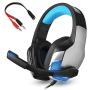GFDGFDG Wired Stereo Gaming Headset, for PS4 PC Laptop Tablet Smart Phone Super Deep Bass Over-Ear Headphones, with Volume Control and MIC Switch