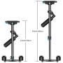 Neewer Carbon Fiber 24 inches/60 Centimeters Handheld Stabilizer with 1/4 3/8 inch Screw Quick Shoe Plate for Canon Nikon Sony and Other DSLR Camera Video DV up to 6.6 pounds/3 kilograms (Black)