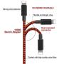 CUGUNU Nylon Braided Cable Compatible with iPhone Charger, 5 Pack[3/3/6/6/10FT] MFi Certified USB Lightning Cable Charging Cord for iPhone X/Max/11/8/7/6/6S/5/5S/SE/Plus/iPad - Black Red