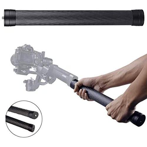 USKEYVISION Extension Pole, Carbon Fiber Extension Monopod Rod, Rod Extendable Stick 1/4 3/8 Thread Compatible for DJI Ronin S Moza Air Cross FeiyuTech AK4000 Zhiyun Crane 2 Osmo Mobile