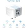 USB Wall Charger, USB Plug, 3-Pack 2.4A Dodoli Dual Port 12W Wall Charger Block Adapter Charging Cube Box Compatible iPhone Xs/XS Max/XR/X/8/8 Plus/7/6S/ 6S Plus, Samsung Galaxy, HTC, Moto
