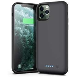 QTshine Battery Case for iPhone 11 Pro, [6800mAh] Protective Portable Charging Case Rechargeable Extended Battery Pack Charger Case for Apple iPhone 11 Pro(5.8 inch) Backup Power Bank Cover - Black