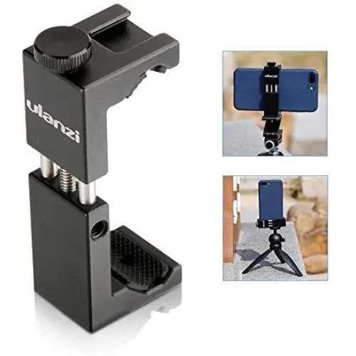 Compatible iPhone Tripod Mount, Adapter with Cold Shoe - Ulanzi ST-02S, Cell Phone Tripod Mount, Tripod Phone Mount, Aluminum Phone Tripod Adapter, Metal Smartphone Tripod Mount Compatible iPhone Tripod Mount, Adapter with Cold Shoe - Ulanzi ST-02S, Cell Phone Tripod Mount, Tripod Phone Mount, Aluminum Phone Tripod Adapter, Metal Smartphone Tripod Mount