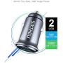 SIXTHGU USB C Car Charger Super Mini All Metal 30W 5A Fast USB Car Charger PD&QC 3.0 Dual Port Car Adapter Fit Compatible with iPhone 11/11 Pro/11 Pro Max/XS, Samsung Note 10/S10, Google Pixel 3/2/XL