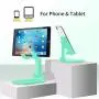 Sexeeg Portable Cell Phone Stand for Desk, Adjustable Foldable Tablet Mount Mobile Phone Holder for Desktop, Bed, Compatible with All Smartphones (Green) Sexeeg Portable Cell Phone Stand for Desk, Adjustable Foldable Tablet Mount Mobile Phone Holder for Desktop, Bed, Compatible with All Smartphones (Green)