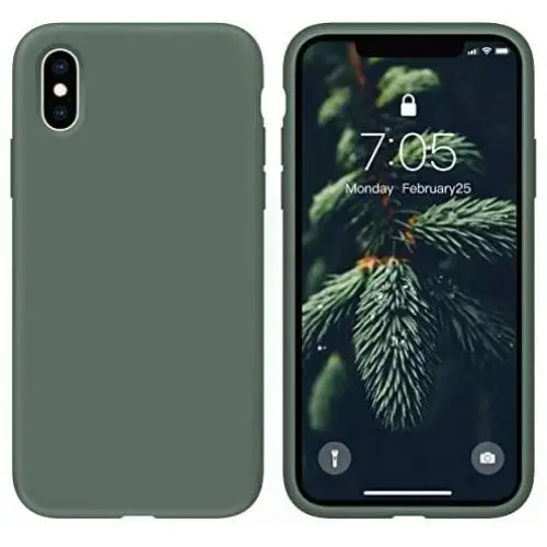 OuXul Case for iPhone X/iPhone Xs case Liquid Silicone Gel Rubber Phone Case,iPhone X/iPhone Xs 5.8 Inch Full Body Slim Soft Microfiber Lining Protective Case(Forest Green) OuXul Case for iPhone X/iPhone Xs case Liquid Silicone Gel Rubber Phone Case,iPhone X/iPhone Xs 5.8 Inch Full Body Slim Soft Microfiber Lining Protective Case(Forest Green)