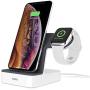 Belkin F8J237ttWHT iPhone Charging Dock + Apple Watch Charging Stand (PowerHouse iPhone Charging Station) iPhone Dock, Apple Watch Dock, Apple Charging Station (White)